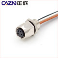 2 3 4 6 Core Pin M8 female male Front mount Bullet Type Socket Connector